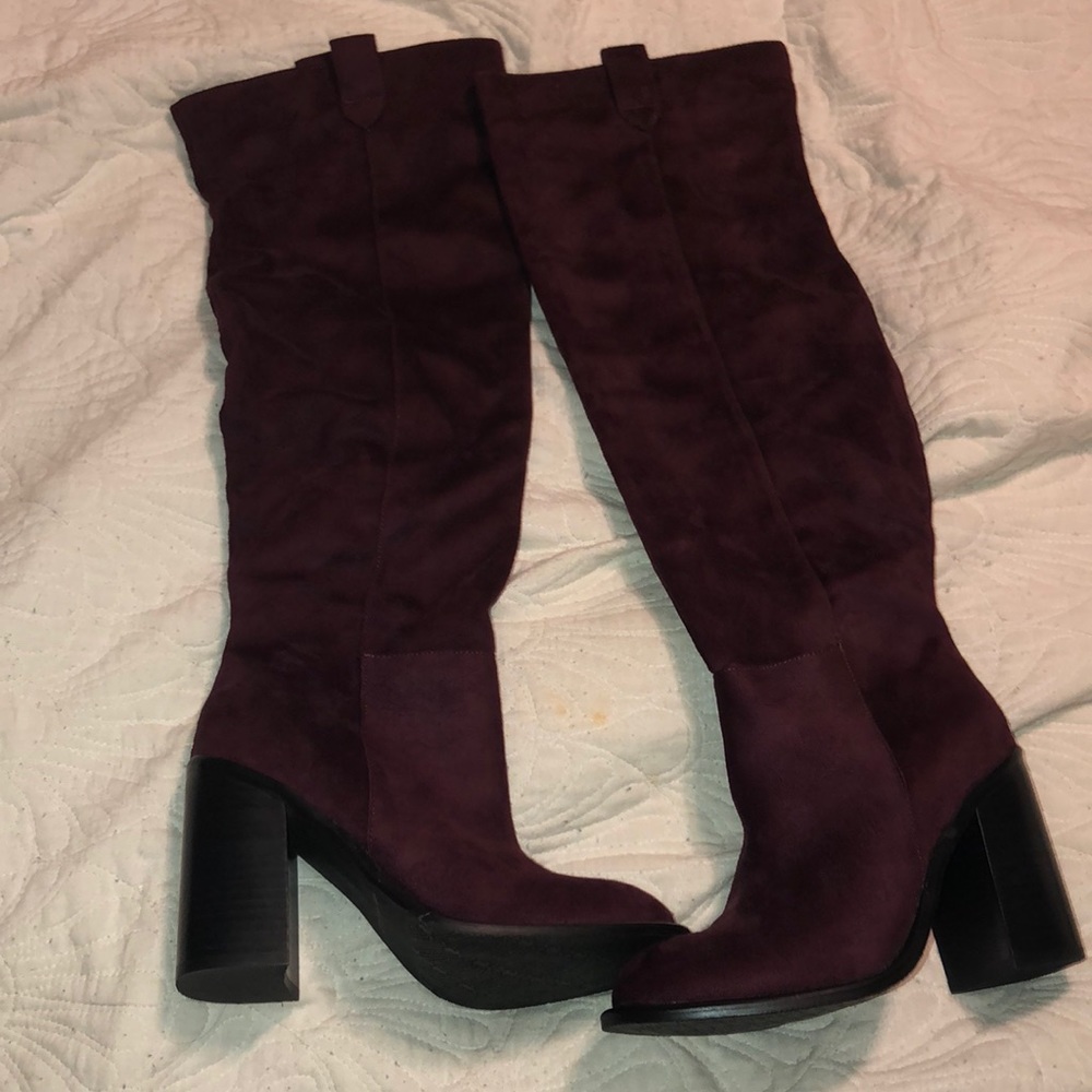 Dolce Vita Rhea Suede Tall Boot burgundy